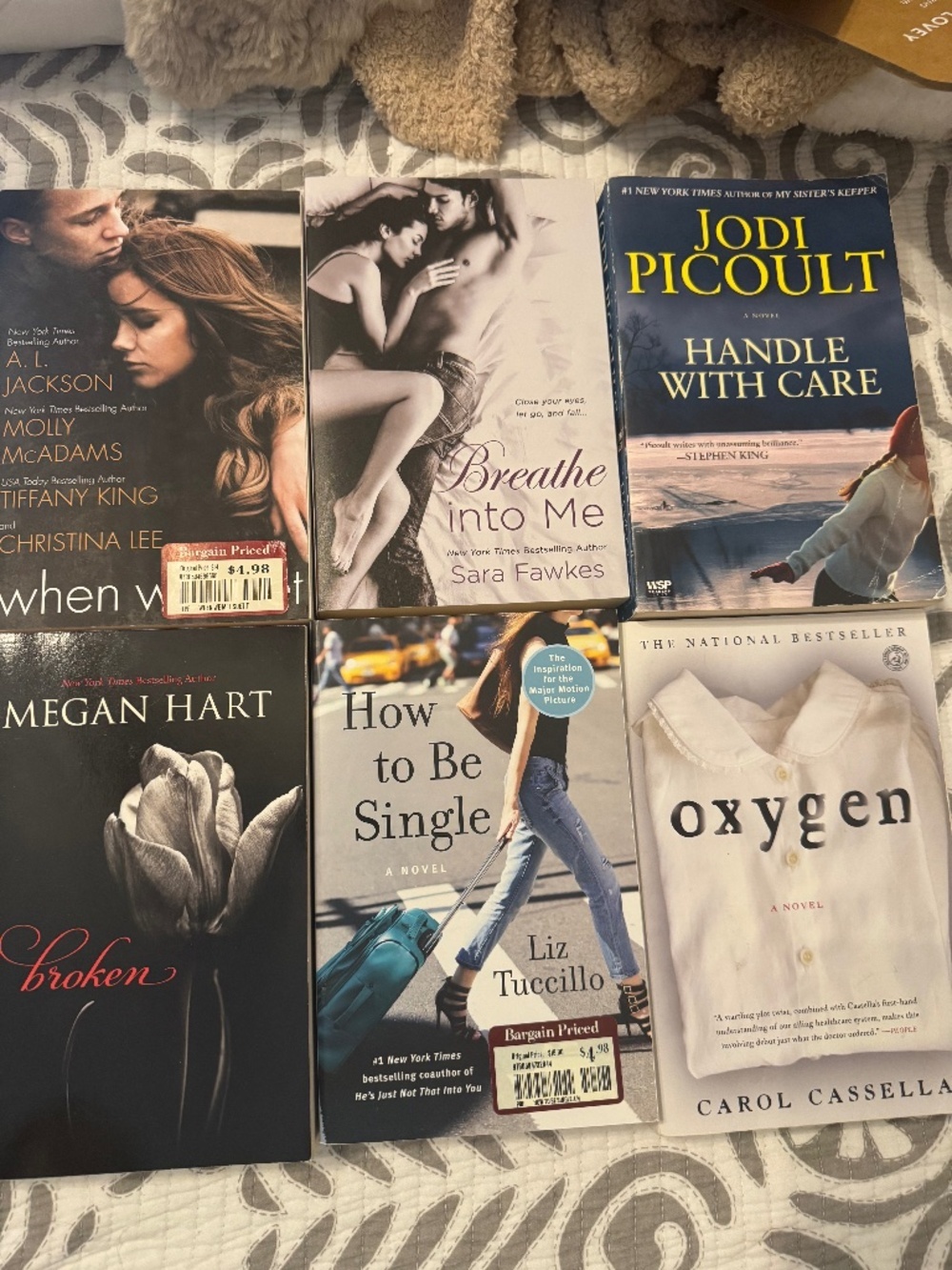 Set of 6 Adult Fiction/Romance Books - Good Condition